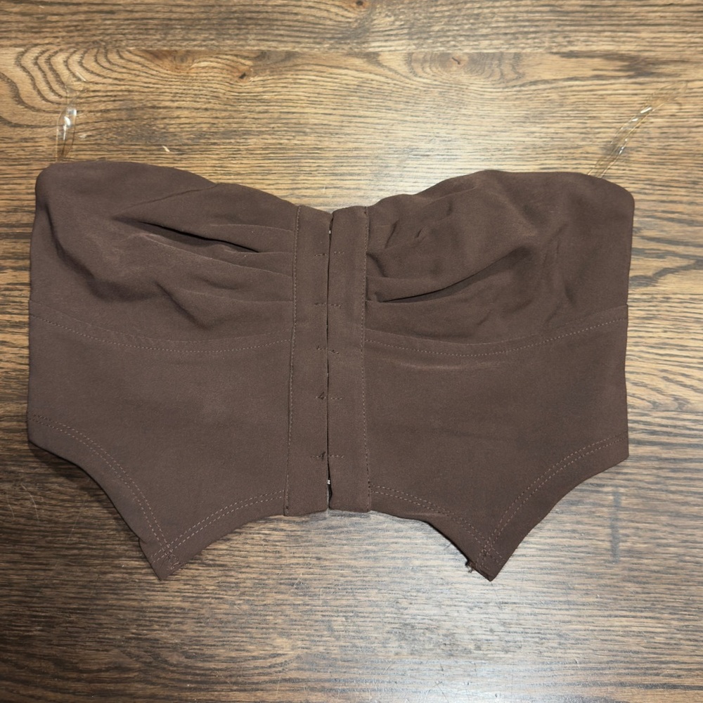 Tic Toc brand brown cropped tube top